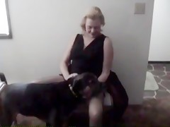 Larisa in black fucked by dog hot
