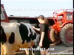 Girl with cow